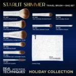 Real Techniques Limited Edition Starlit Shimmer Travel Brush + Bag Set - Image 2