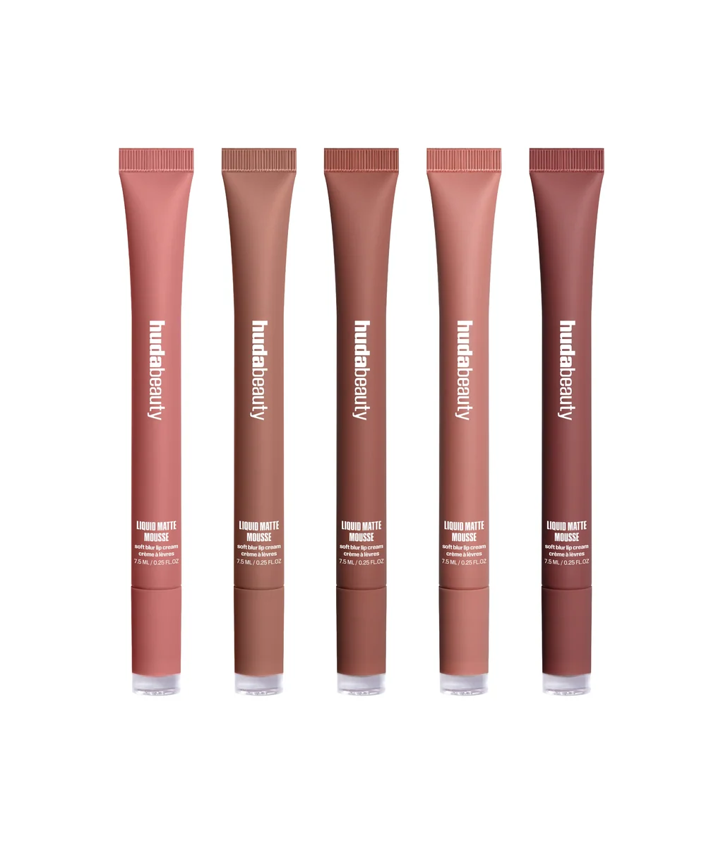 01-The-Matte-Mousse-Collection_PACKSHOT Huda Beauty Liquid Matte Mousse Soft Blur Lip Cream - Image 1